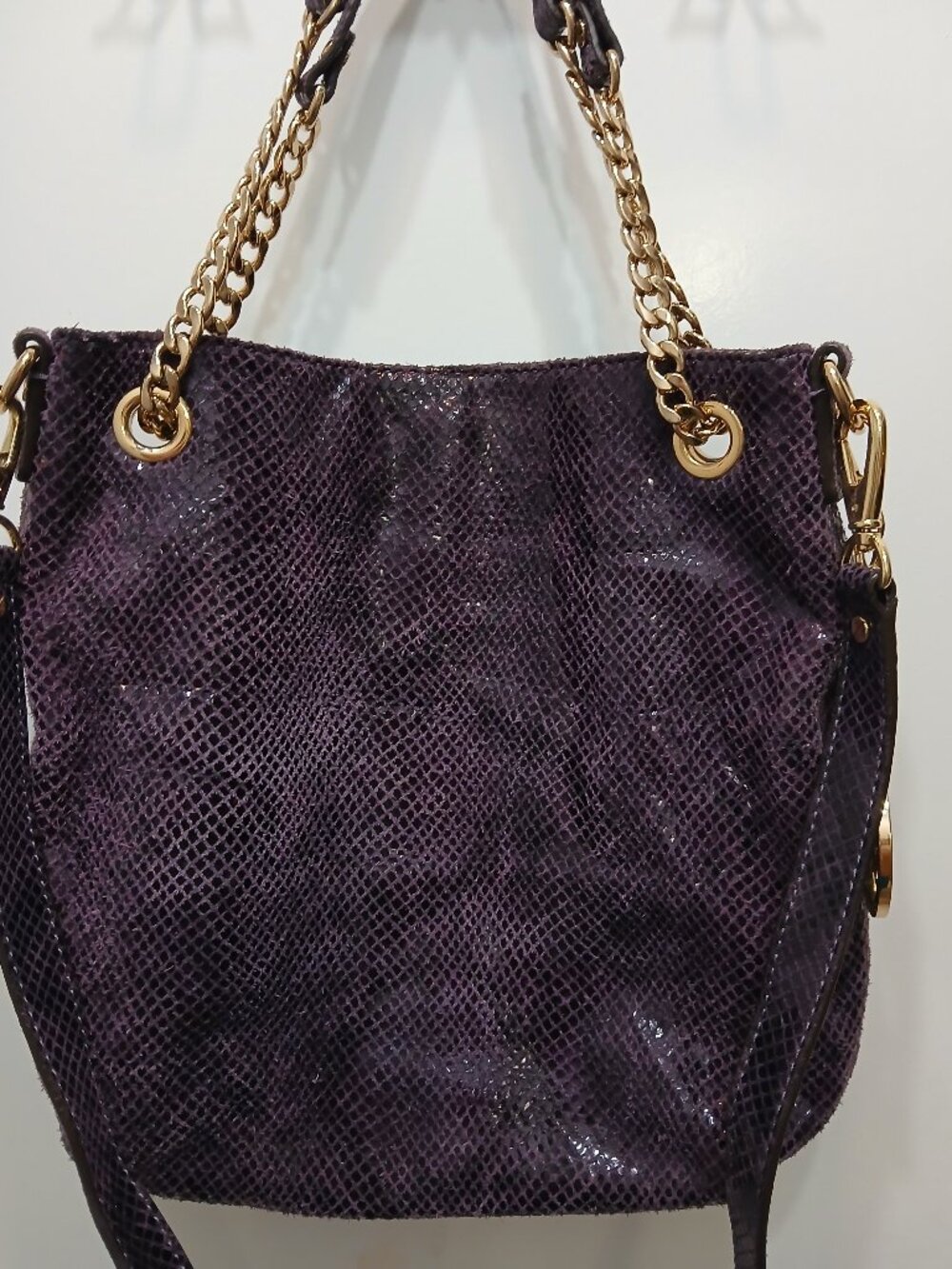 Michael Kors Purple Suede Python Bag💜